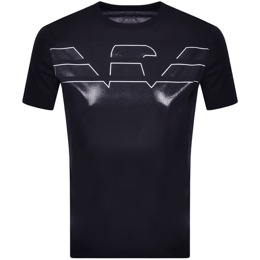 Alternative Image for ProductEmporio Armani Crew Neck Logo T Shirt Navy1